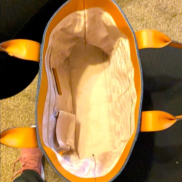 Michael Kors large didn’t tote bag blue andleather - Picture 6 of 7